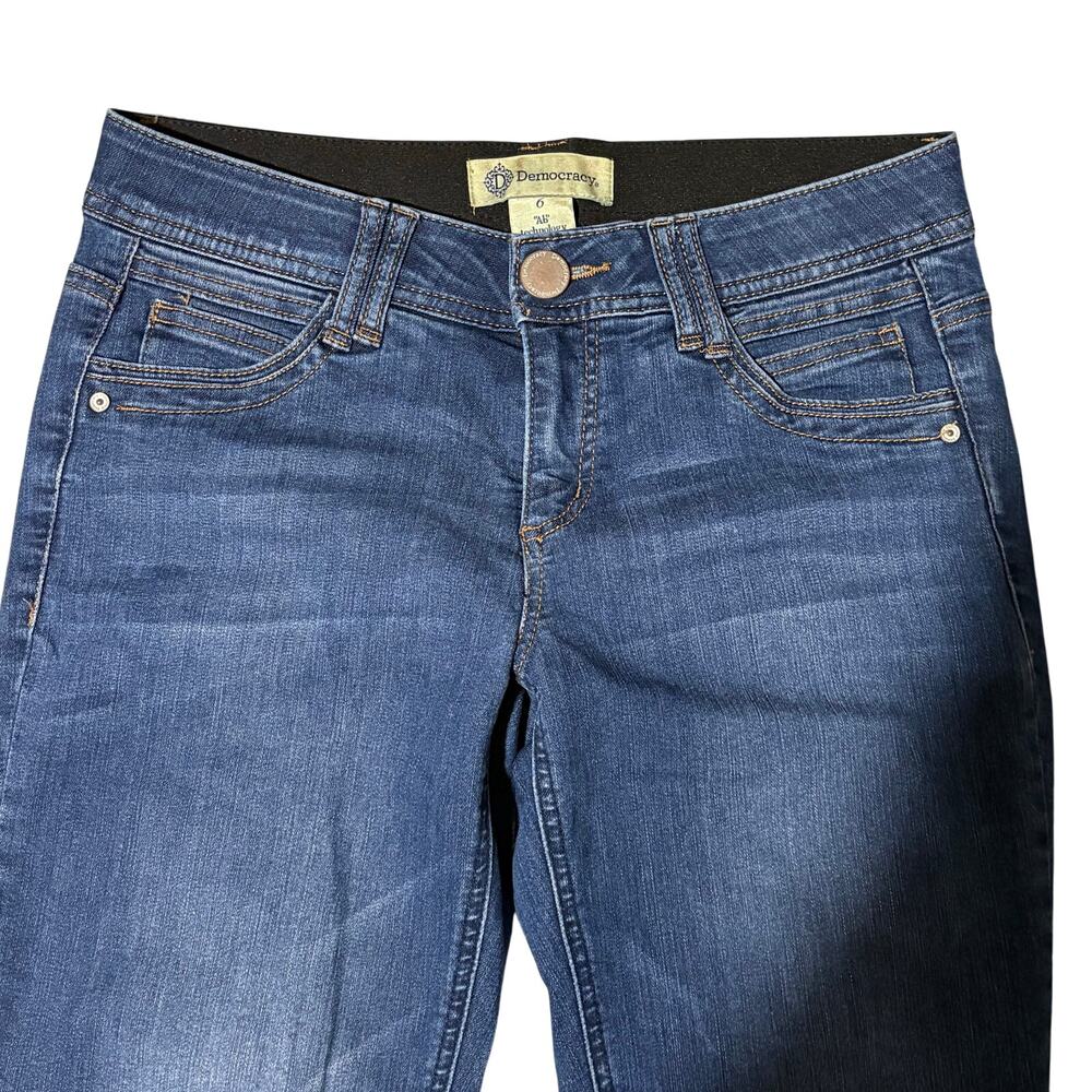 Democracy Ab Technology‎ Women’s Dark Wash Denim Jeans Size 6 Skinny Mid-Rise - Picture 2 of 8